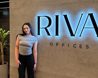 Custom 3D Metal Backlit Business Logo Sign, Storefront Branded Signage