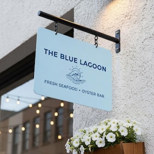 Custom Blade Sign | Outdoor Hanging Sign | Double-Sided Wall-Mounted Sign |  Metal Blade Sign – Outdoor Hanging Storefront Sign