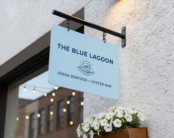 Custom Blade Sign | Outdoor Hanging Sign | Double-Sided Wall-Mounted Sign |  Metal Blade Sign – Outdoor Hanging Storefront Sign