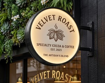 Led Lightbox Sign. Illuminated Storefront Sign, Wall Mounted Sign, Business Logo Signage, 3D Lightbox Sign