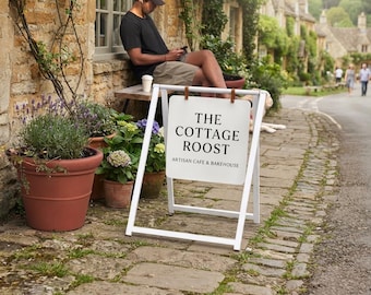 A Frame Sign, Storefront Sidewalk Sign, Advertising Display Sign, Standing Sidewalk Sign, Double Sided Sign, Portable Shop Sign, Logo Sign