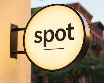 Custom LED Lightbox Sign – Round, Double-Sided Outdoor Business Logo