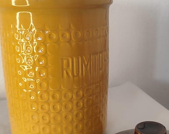 Originale Jasba Rumtopf anni '70 | Giallo senape e marrone | Ceramica della Germania Ovest WGP | Decorazione retrò per la cucina Modello 4130 25, Mid Century, Fat Lava Era