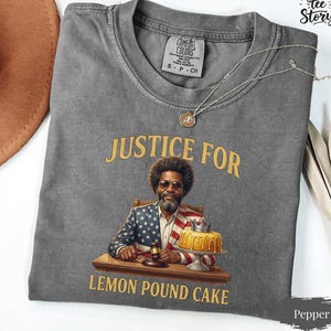Justice For Lemon Pound Cake Afroman-skjorta, unisex bomullströja