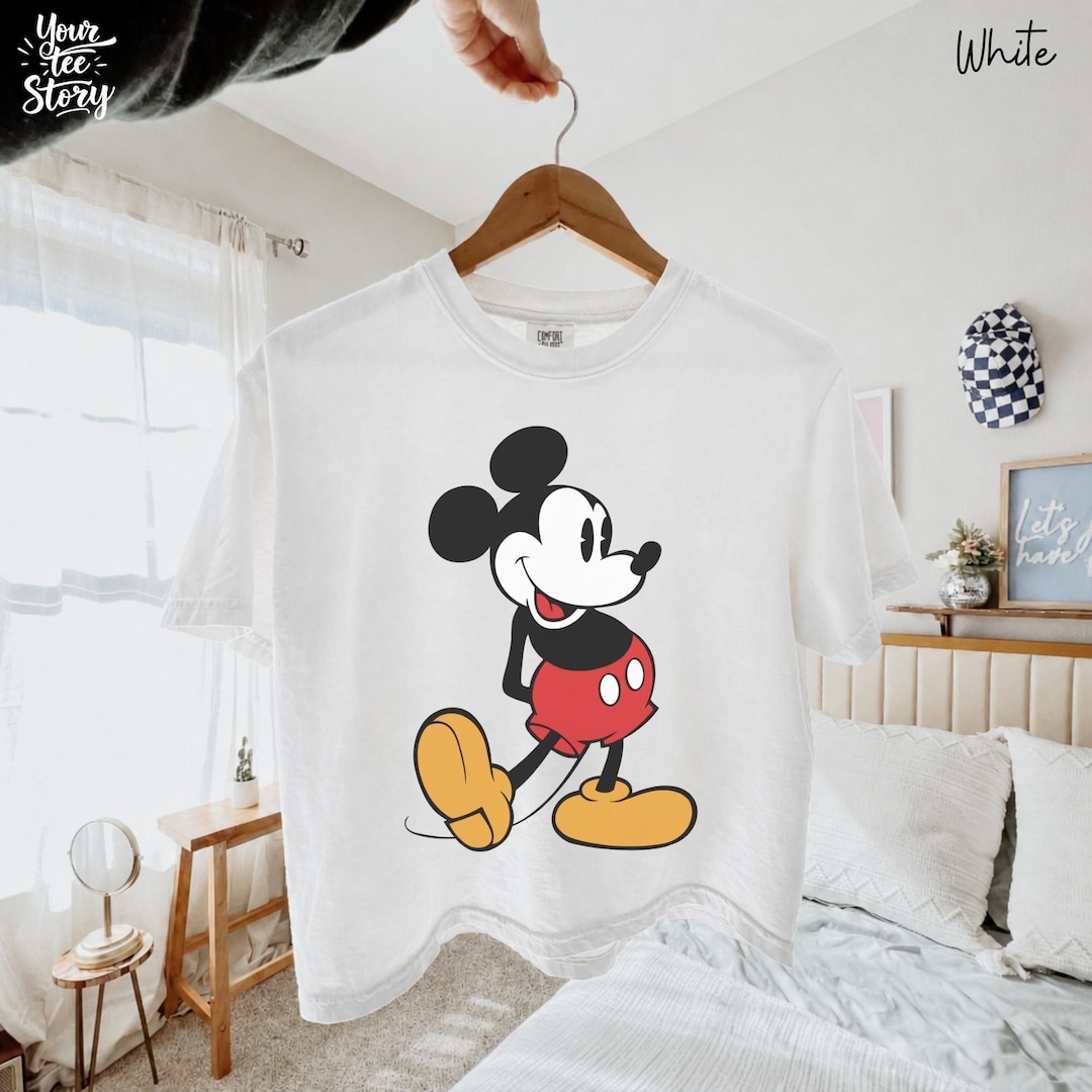 Comfort Colors® Mickey Boxy Cropped Shirt, Cute Mickey Shirts, Retro ...