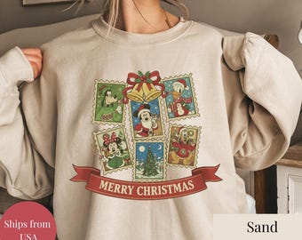 Retro Merry Christmas Mickey and Friends Shirt, Very Merry Christmas Shirt, Disney Christmas Family Shirt, Disney World Christmas Shirt