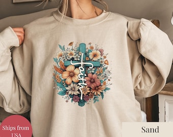 Shirt geloof, shirt Faith Cross, christelijk cadeau, cadeau geloof, christelijke shirts, shirt liefde en genade, shirt Faith Cross, verticaal kruis, Jezus