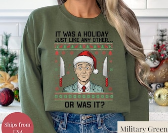 True Crime Hässliche Weihnachten Pullover Party Sweatshirt, lustiges Weihnachten Shirt, lustiges Weihnachten Sweatshirt, Weihnachten Pullover Party