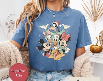 Retro Mickey and Friends Christmas Shirt, Magical Sweatshirt, Disney Characters Tee, Disney Mouse Head Tee, Mickey & Co Gift, Disney Tee