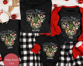 Camisetas personalizadas de Natal da família Disney 2025, camiseta de Natal da Disney, camiseta combinando com a família de Natal, camiseta de Feliz Natal da Disneylândia