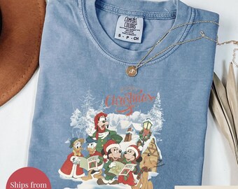 Retro Frohe Weihnachten Micky und Freunde Shirt, Disney Weihnachts-Sweatshirt, Mickey's Merry Christmas Party, Disneyland Weihnachtsshirt