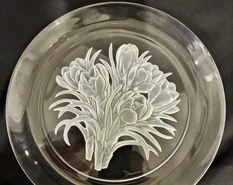 日本製ホヤクリスタルワインコースター「馬」アート彫刻シリーズ、2個