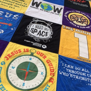 T Shirt Quilt, Custom Memory Blanket, DEPOSIT, Memory Shirt Throw, T Shirt Keepsake, Memory Quilt