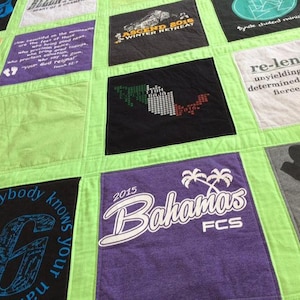 Graduation Quilt, T Shirt Quilt, Tee Shirt Blanket, Memory Quilt, Custom Memory Blanket, Keepsake T-Shirt Quilt, Jersey Throw