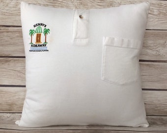 Shirt Pillow, Memory Pillow, Grief Pillow, Sympathy Gift, Remembrance Cushion, Memorial Pillow,