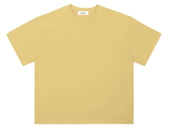 Camiseta de algodón grueso con hombros caídos, 300 g/m²