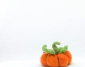 felted brooch Orange pumpkin