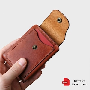 Personalized Leather Bifold Wallet PDF Pattern | DIY Card Holder Template