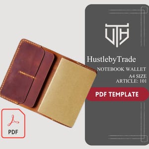 Leather Pattern | Notebook Wallet | Instant Download | gift for men | Field book pouch | PDF Pattern