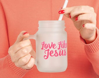 Kärlek som Jesus Mason Jar Cup