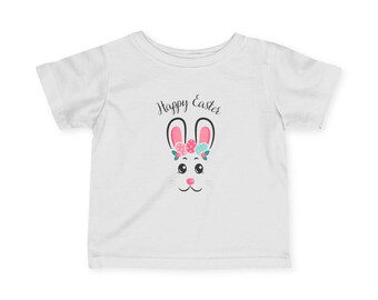 Bunny Face Happy Easter Infant Tee
