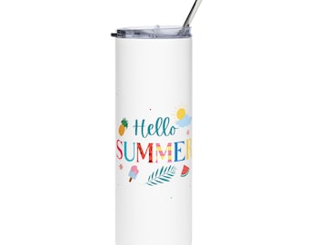 Hello Summer Stainless Steel Tumbler 20oz