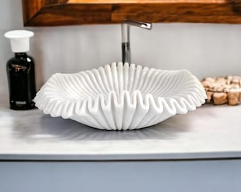 Modern Marble Bathroom Sink | High-End Stone Basin | Luxury Vanity Bowl | Elegant Marble Decor for Contemporary Spaces | Marble Wash Basin