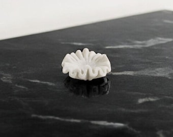 Marble Jewelry Dish | Small Marble Bowl | Scallop Ruffle Bowl | Trinket Dish | Ring Bowl | Marble Ring Dish | Marble Home Décor Gift 3 Inch