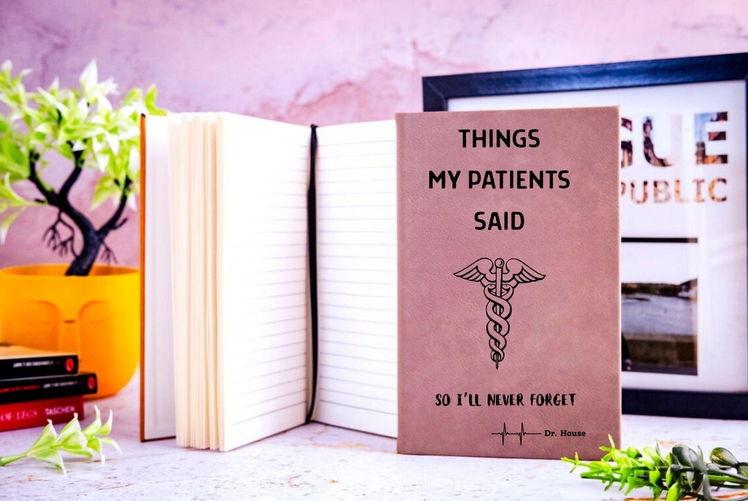 Custom Doctor Notebook | Engraved Medical Journal With Caduceus for ...