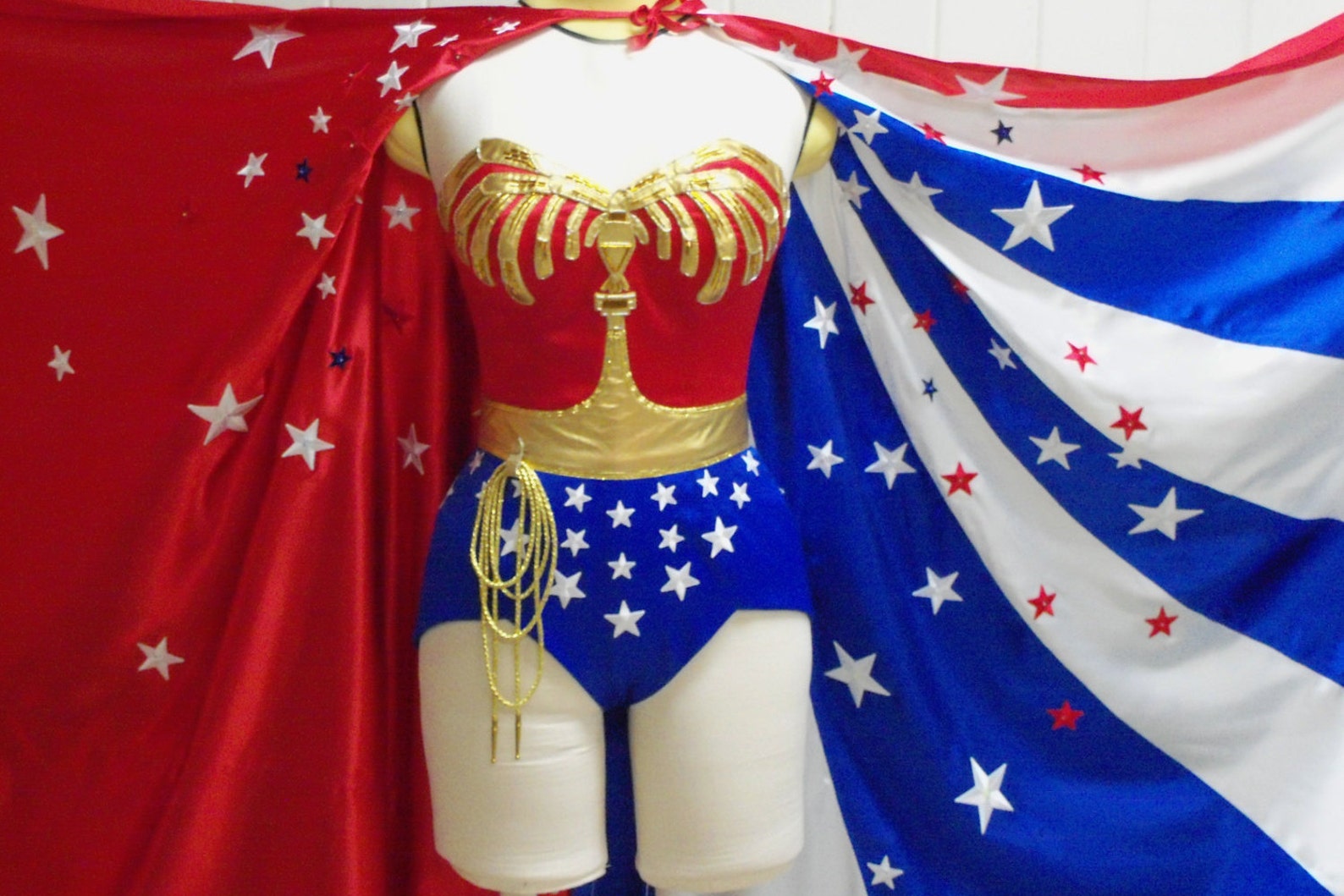 WS2 Wonder Suit Costume Lynda Carter Replica womens bodysuit | Etsy