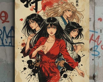 Japanese Manga Art Poster: Modern Anime Girl Print