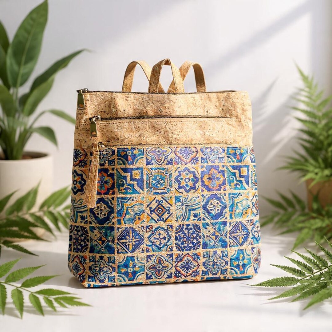 Cork Fabric Backpack, Women’s Natural Backpacks | Eco-friendly Travel ...