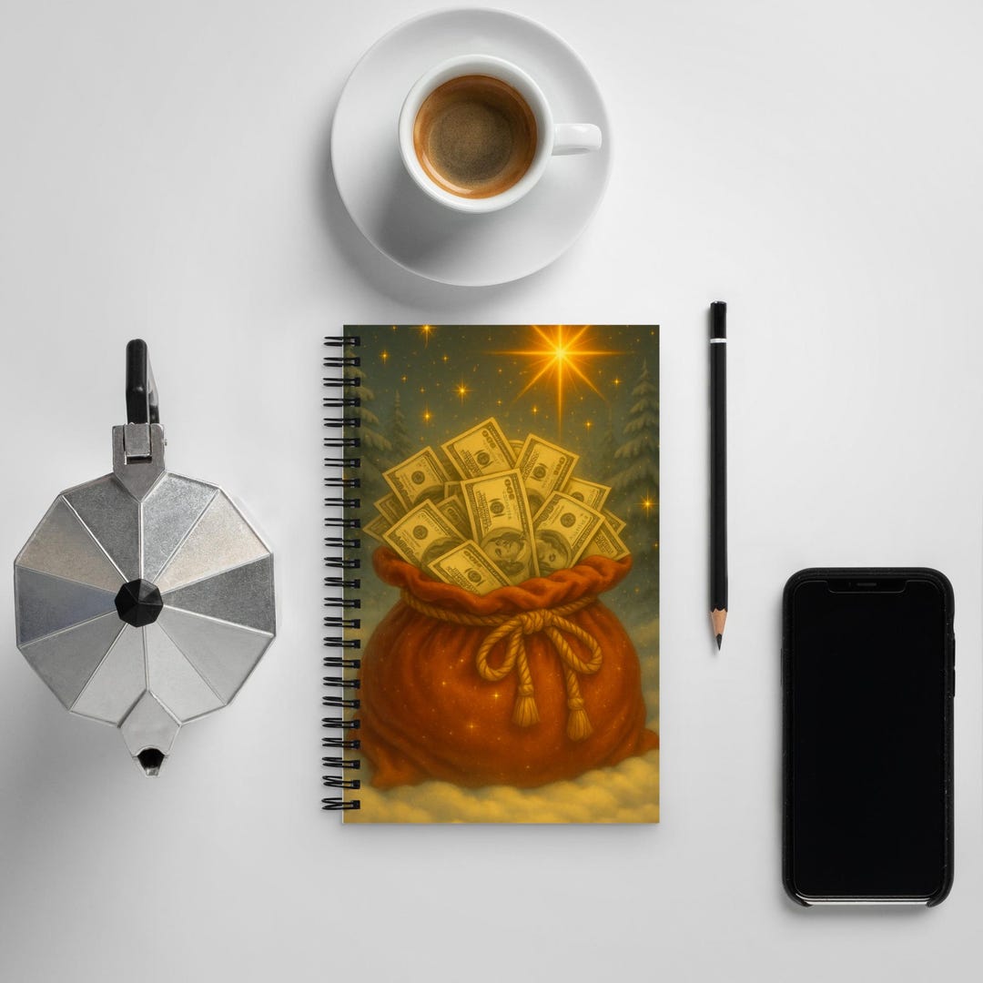 Christmas Money Bag Notebook – Lucky, Wealth Manifestation Journal - Etsy