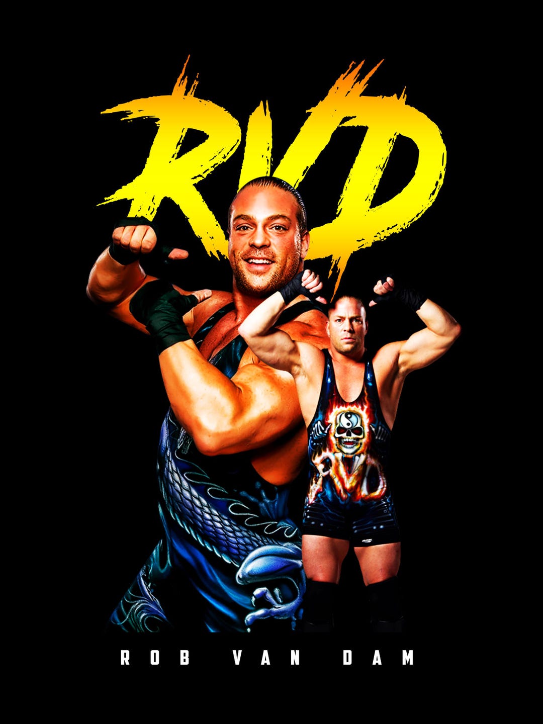Rvd Wcw Rob Van Dam RVD WWE Poster | ECW Legend Digital Art Print | Wrestling ...