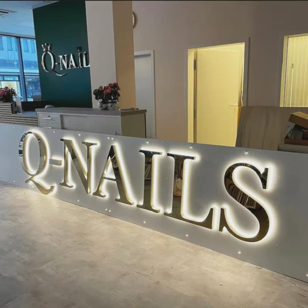 Makeup Signboard Backlit Logo Sign, Beauty Salon Sign, Metal Logo Sign, 3D Business Sign ...