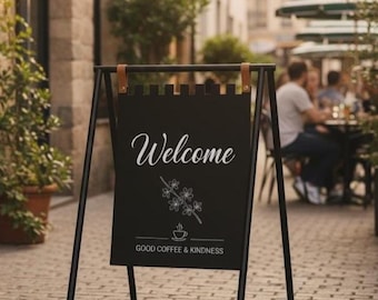 Custom Metal A-Frame Sidewalk Sign: Weather-Resistant Menu Board