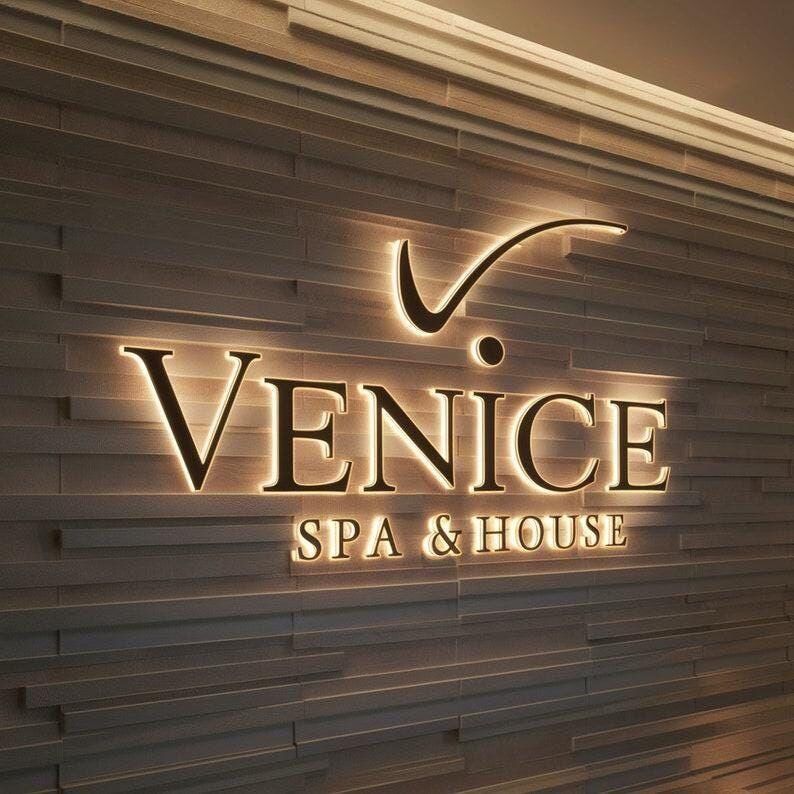 Custom 3D LED Backlit Business Sign | Personalized Metal Logo Sign ...