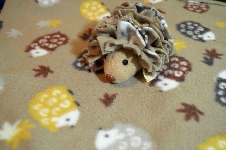 PREMADE Woodland Hedgehog Fleece Bonding Pouch Bag or Purse wScreen for Hedgehog Rat Sugar Gliders or Small Pet