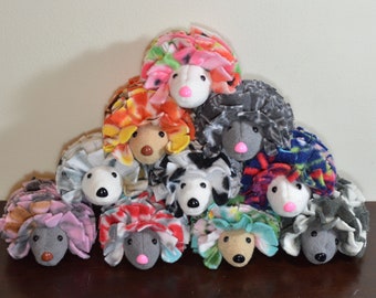 BULK Order 10, 15 or 20 All Fleece Snuggle Buddy Hedgehogs for Sugar Gliders or Small Pet, Stuffed Toy