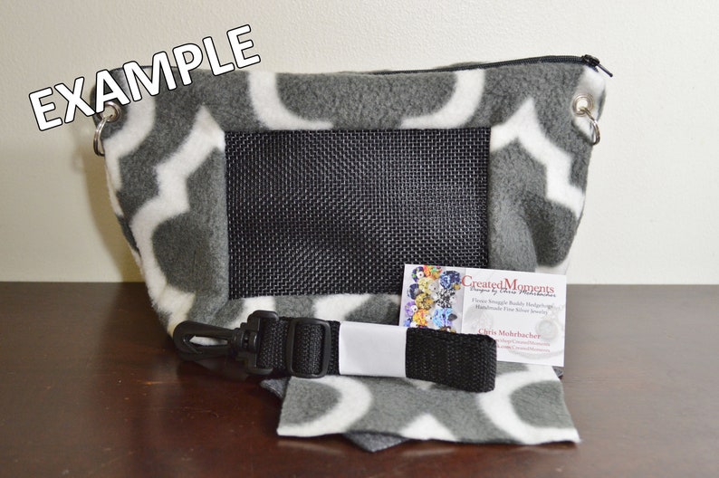 PREMADE Woodland Hedgehog Fleece Bonding Pouch Bag or Purse wScreen for Hedgehog Rat Sugar Gliders or Small Pet
