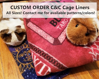 Custom C&C Cage Liners, Reversible Fleece Potty/Pee Pads, for Hedgehogs, Rats, Guinea Pigs, Sugar Gliders or Small Pet