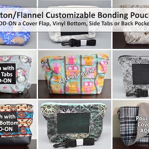 Cotton or Flannel Zippered Bonding Bag/Pouch/Carrier with Screen and Adjustable Strap for Hedgehog, Rat, Sugar Gliders or Small Pet