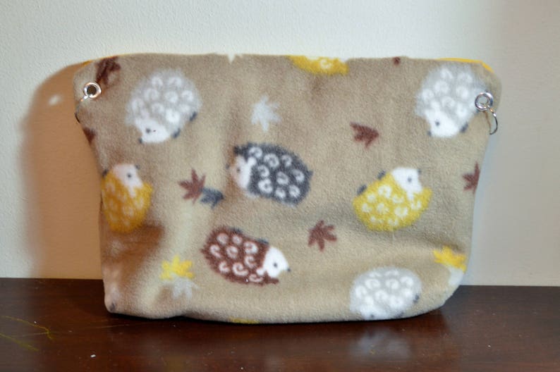 PREMADE Woodland Hedgehog Fleece Bonding Pouch Bag or Purse wScreen for Hedgehog Rat Sugar Gliders or Small Pet