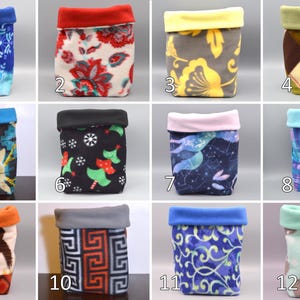 PREMADE Regular Reversible Fleece Snuggle Sack, Cuddle Cup for Hedgehogs, Rats, Sugar Gliders or Small Pet