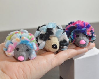 Adorable MINI Fleece Snuggle Buddy Hedgehogs, Stuffed Plushie Toy (Not for Pets)