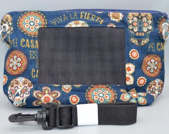 READY TO SHIP! La Vida Loca Cotton Bonding Pouch, Bag or Purse w/Screen for Hedgehog, Rat, Sugar Gliders or Small Pet