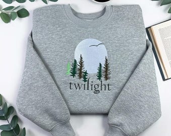 Embroidered Twilight Sweatshirt and Hoodie, Twilight Saga Shirt, Bookish Sweater, Eclipse Breaking Dawn New Moon Shirt