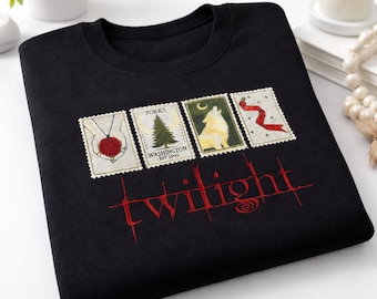 Embroidered Twilight Saga Sweatshirt, Twilight Saga Shirt, Bookish Sweater, Eclipse Breaking Dawn New Moon Shirt