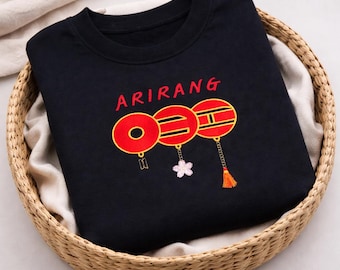 Embroidered BTS World Tour Arirang Sweatshirt, Concert Outfit Crewneck, Kpop Lover Gift