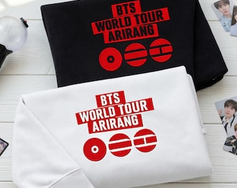 Embroidered BTS World Tour Arirang Sweatshirt, Concert Outfit Crewneck, Kpop Lover Gift
